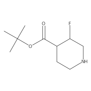 rac-tert-butyl (3R,4S)-3-fluoropiperidine-4-carboxylate结构式