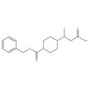 3-{4-[(Benzyloxy)carbonyl]piperazin-1-yl}butanoic acid结构式