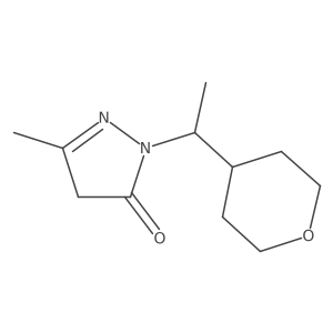 3-methyl-1-[1-(oxan-4-yl)ethyl]-4,5-dihydro-1H-pyrazol-5-one Structure