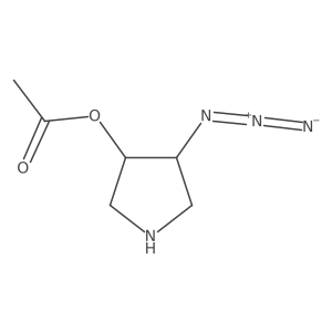rac-(3R,4S)-4-azidopyrrolidin-3-yl acetate结构式