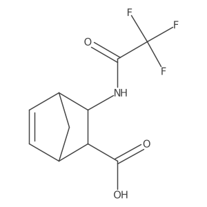 rac-(1R,2R,3S,4S)-3-(2,2,2-trifluoroacetamido)bicyclo[2.2.1]hept-5-ene-2-carboxylic acid结构式