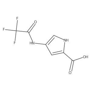 4-(trifluoroacetamido)-1H-pyrrole-2-carboxylic acid结构式