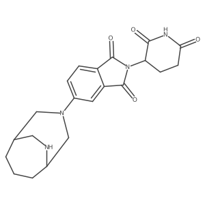5-{3,9-diazabicyclo[3.3.2]decan-3-yl}-2-(2,6-dioxopiperidin-3-yl)-2,3-dihydro-1H-isoindole-1,3-dione结构式
