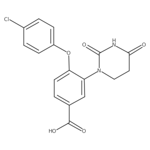 4-(4-Chlorophenoxy)-3-(2,4-dioxo-1,3-diazinan-1-yl)benzoic acid结构式