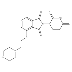 2-(2,6-Dioxo-3-piperidyl)-4-(2-piperazin-1-ylethoxy)isoindoline-1,3-dione Structure