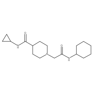 1-[(cyclohexylcarbamoyl)methyl]-N-cyclopropylpiperidine-4-carboxamide结构式