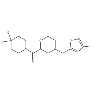 2-(4,4-Difluoropiperidine-1-carbonyl)-4-[(3-methyl-1,2,4-oxadiazol-5-yl)methyl]morpholine Structure