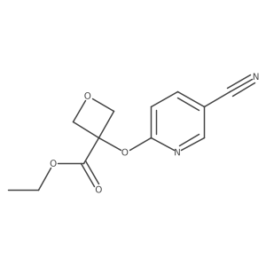 Ethyl 3-[(5-cyanopyridin-2-yl)oxy]oxetane-3-carboxylate Structure