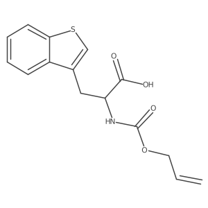(2R)-3-(1-benzothiophen-3-yl)-2-{[(prop-2-en-1-yloxy)carbonyl]amino}propanoic acid结构式