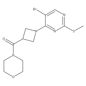 4-{1-[5-Bromo-2-(methylsulfanyl)pyrimidin-4-yl]azetidine-3-carbonyl}morpholine Structure