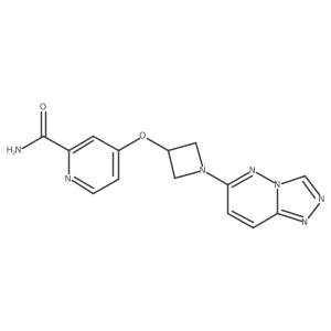 4-[(1-{[1,2,4]Triazolo[4,3-b]pyridazin-6-yl}azetidin-3-yl)oxy]pyridine-2-carboxamide结构式