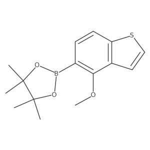 2-(4-Methoxy-1-benzothiophen-5-yl)-4,4,5,5-tetramethyl-1,3,2-dioxaborolane结构式