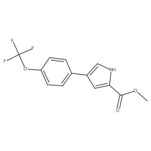 Methyl 4-(4-(trifluoromethoxy)phenyl)-1H-pyrrole-2-carboxylate结构式