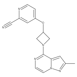 4-[(1-{2-Methylpyrazolo[1,5-a]pyrazin-4-yl}azetidin-3-yl)oxy]pyridine-2-carbonitrile结构式