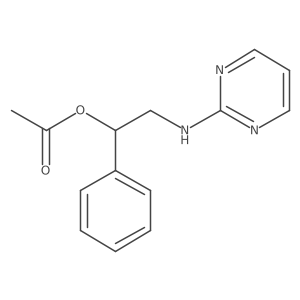 Benzenemethanol, I+/--[(2-pyrimidinylamino)methyl]-, 1-acetate Structure