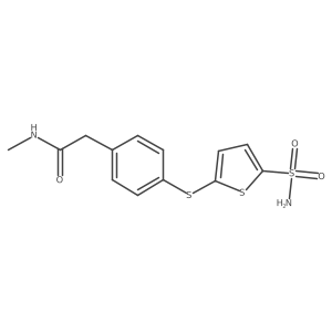 Benzeneacetamide,4-[[5-(aminosulfonyl)-2-thienyl]thio]-n-methyl-结构式
