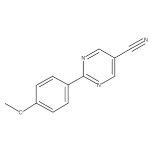 2-(4-Methoxyphenyl)pyrimidine-5-carbonitrile结构式
