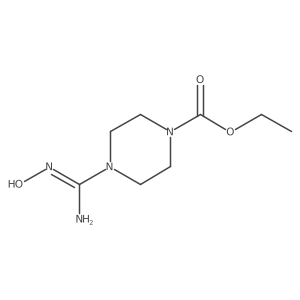 ethyl 4-(N-hydroxycarbamimidoyl)piperazine-1-carboxylate Structure