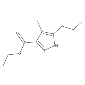 ethyl 4-iodo-5-propyl-1H-pyrazole-3-carboxylate结构式