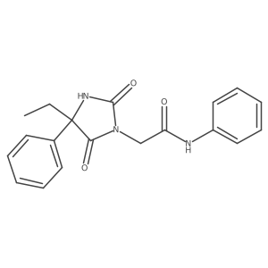 4-Ethyl-2,5-dioxo-N,4-diphenyl-1-imidazolidineacetamide Structure