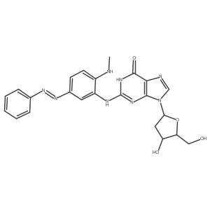 Guanosine, 2'-deoxy-N-(2-(methylamino)-5-(phenylazo)phenyl)- Structure