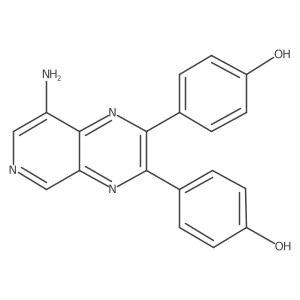 2,3-Bis(4-hydroxyphenyl)-pyrido[3,4-b]pyrazin-8-ylamine结构式
