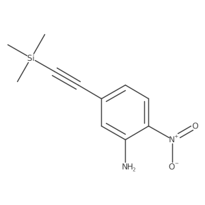 2-Nitro-5-[2-(trimethylsilyl)ethynyl]benzenamine Structure