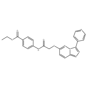 Ethyl 4-(2-((3-(pyridin-4-yl)-[1,2,4]triazolo[4,3-b]pyridazin-6-yl)thio)acetamido)benzoate Structure