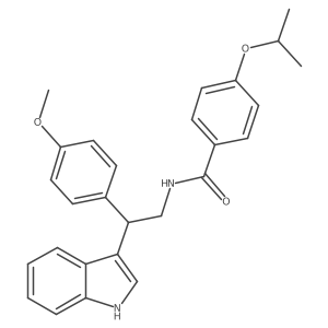 N-[2-(1H-indol-3-yl)-2-(4-methoxyphenyl)ethyl]-4-(propan-2-yloxy)benzamide Structure