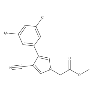 [3-(3-Amino-5-chloro-phenyl)-4-cyano-pyrrol-1-yl]-acetic acid methyl ester结构式