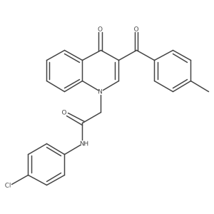 N-(4-chlorophenyl)-2-(3-(4-methylbenzoyl)-4-oxoquinolin-1(4H)-yl)acetamide Structure