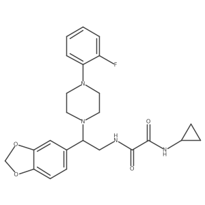 N1-(2-(benzo[d][1,3]dioxol-5-yl)-2-(4-(2-fluorophenyl)piperazin-1-yl)ethyl)-N2-cyclopropyloxalamide Structure