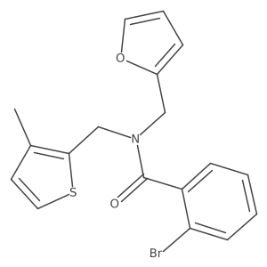 2-bromo-N-[(furan-2-yl)methyl]-N-[(3-methylthiophen-2-yl)methyl]benzamide Structure