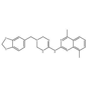 N-[5-(1,3-benzodioxol-5-ylmethyl)-1,4,5,6-tetrahydro-1,3,5-triazin-2-yl]-4,8-dimethylquinazolin-2-amine Structure