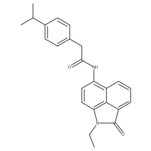 N-(1-ethyl-2-oxo-1,2-dihydrobenzo[cd]indol-6-yl)-2-(4-isopropylphenyl)acetamide结构式