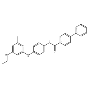 N-(4-{[4-(ethylamino)-6-methylpyrimidin-2-yl]amino}phenyl)-[1,1'-biphenyl]-4-carboxamide结构式