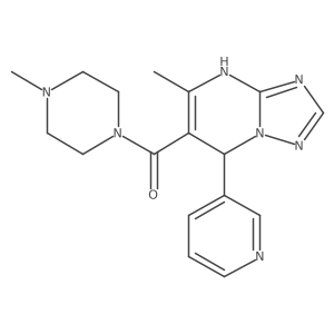 (4-Methylpiperazin-1-yl)[5-methyl-7-(pyridin-3-yl)-3,7-dihydro[1,2,4]triazolo[1,5-a]pyrimidin-6-yl]methanone结构式