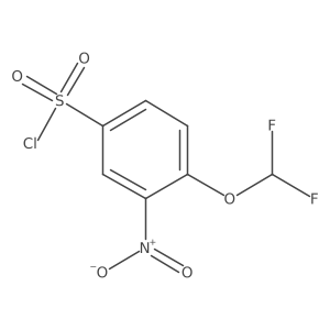 4-(Difluoromethoxy)-3-nitrobenzenesulphonyl chloride结构式