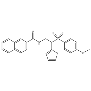 N-(2-((4-methoxyphenyl)sulfonyl)-2-(thiophen-2-yl)ethyl)-2-naphthamide结构式