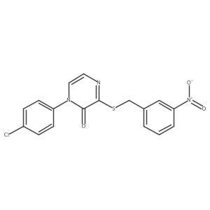 1-(4-chlorophenyl)-3-((3-nitrobenzyl)thio)pyrazin-2(1H)-one Structure
