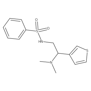 N-(2-(dimethylamino)-2-(thiophen-3-yl)ethyl)benzenesulfonamide Structure