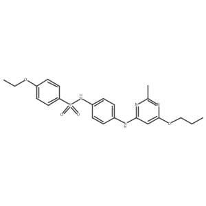 4-ethoxy-N-(4-((2-methyl-6-propoxypyrimidin-4-yl)amino)phenyl)benzenesulfonamide结构式