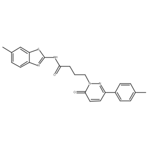 N-(6-methylbenzo[d]thiazol-2-yl)-4-(6-oxo-3-(p-tolyl)pyridazin-1(6H)-yl)butanamide Structure