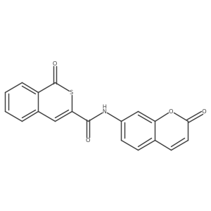 1-oxo-N-(2-oxo-2H-chromen-7-yl)-1H-isothiochromene-3-carboxamide结构式