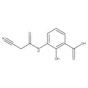 3-[(2-cyanoacetyl)amino]-2-hydroxy-benzoic acid结构式