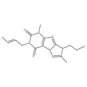 (E)-3-(but-2-en-1-yl)-8-(2-chloroethyl)-1,7-dimethyl-1H-imidazo[2,1-f]purine-2,4(3H,8H)-dione结构式