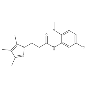 N-(5-chloro-2-methoxyphenyl)-3-(3,4,5-trimethyl-1H-pyrazol-1-yl)propanamide Structure
