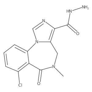 7-chloro-5-methyl-6-oxo-5,6-dihydro-4H-imidazo[1,5-a][1,4]benzodiazepin-3-carboxylic acid hydrazide结构式