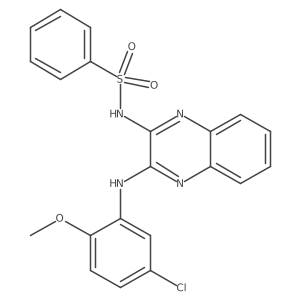 N-(3-(5-chloro-2-methoxyphenylamino)quinoxalin-2-yl)benzenesulfonamide Structure