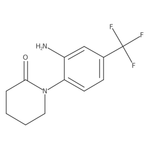 1-[2-Amino-4-(trifluoromethyl)phenyl]piperidin-2-one结构式